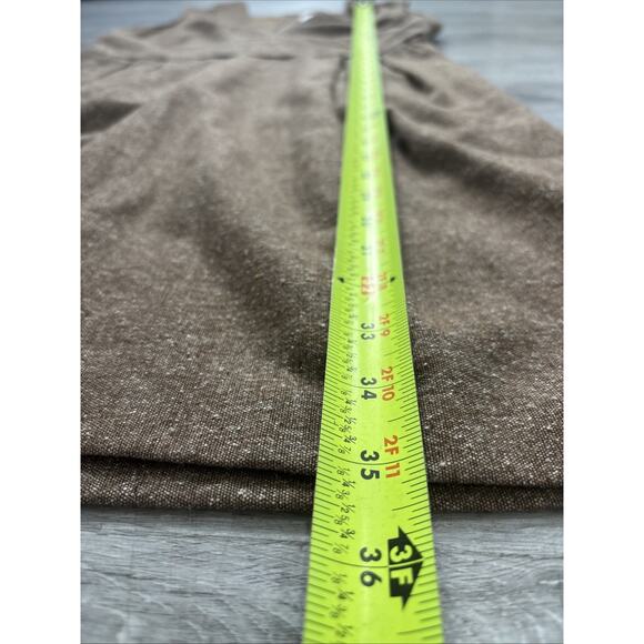 3758 Adam Adam Lippes Womens Brown Wool Silk V Neck Shift Dress 8 - Picture 4 of 8